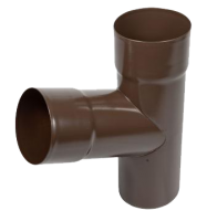 Тройник трубы, сталь, d-100 мм, коричневый, Aquasystem